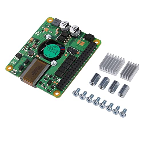 Dawafit FüR 52Pi PoE HAT Module Expansion Board IEEE 802.3At-2009 PoE mit LüFter KüHlung für 4B / 3B+ von Dawafit