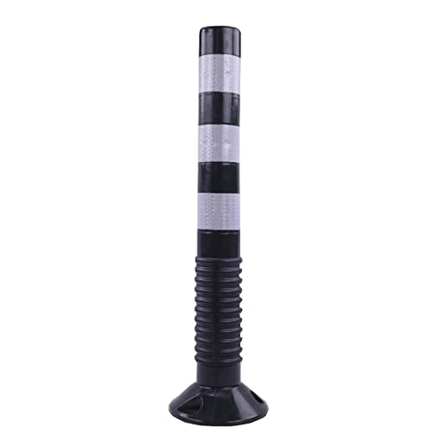 Dawafit Traffic Delineator Post Cone, Portable Parking Pole Barrier Driveway Security Post Barrier Pu Traffic Post Barrier Cones With Reflective Bands For Parking Lot,Construction Lot/Black von Dawafit