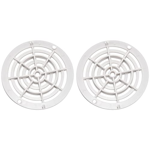 Daweglop 2 x Pool-Wasserfilter Anti-Korrosions-Abdeckung, runde Abfluss-Geräte, Schraube, ABS-Bodenablauf-Abdeckung von Daweglop