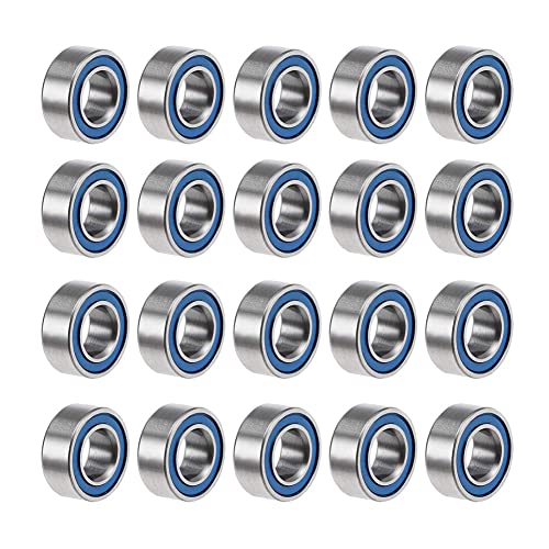 Daweglop 20 Stück MR105-5 x 10 x 4 mm Kugelstahl, doppelt geschirmt, Blau von Daweglop