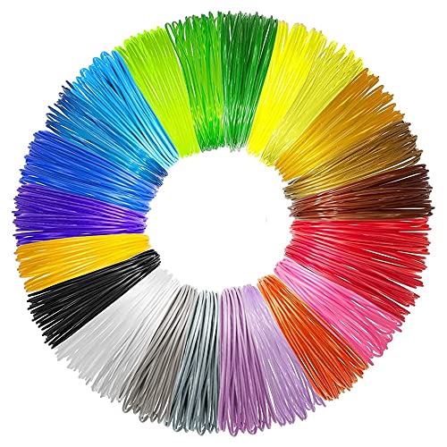 Daweglop 25 Farben 3D Stift PLA Filament NachfüLlungen, 1,75 Mm Premium Filament für 3D Drucker / 3D Stift, Farbe 16 Fuß von Daweglop