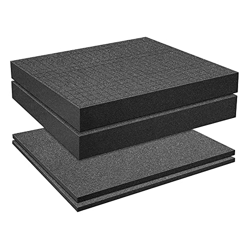 Daweglop 4 Stück Pick Apart Schaumstoffeinlage Pluck Pre Square Sheet Foam with Bottom Use for Board Game Box Cases Storage Drawer A Daweglop 4 Stück Pick Apart Schaumstoffeinlage Pluck Pre Square Sheet Foam with Bottom Use for Board Game Box Cases Storage Drawer A von Daweglop