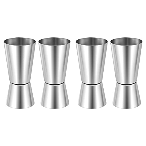 Daweglop 4 x Spirituosen-Maße: 25 ml/50 ml, Schnaps-Messbecher für Getränke, Messbecher für Party, , Getränke, Shaker von Daweglop