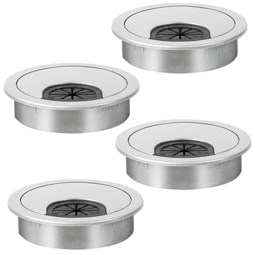 Dawenur 4Pcs Kabeldurchführung Schreibtisch 60mm Kabeldurchlass Kunststoff Tischdurchführung für Tisch Office Schreibtische von Dawenur