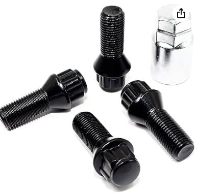 Set mit 4 Bolzen Diebstahlsicherung Rad M14 × 1,5 Stahl hohe Festigkeit – Maximale Sicherheit für Ad/V-W von DawlQawwi