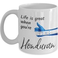 Honduras Kaffeetasse, Becher, Mittelamerikaner Keramik 11 Unzen Oder 15 Teetasse von DawnDesignz2023