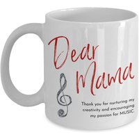 Musiker Mama Kaffeebecher, Liebe Tasse, Danke Geschenk, Von Sohn Tochter, Musik Becher, Mom 11Un Oder 15Oz Tasse von DawnDesignz2023