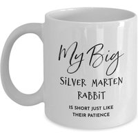 Silber Marder Kaninchen Kaffeebecher, Züchter Becher, Lustige Tierbecher, Hauskaninchen Besitzer Geschenkbecher, Keramik 11 Unzen Oder 15 Teetasse von DawnDesignz2023