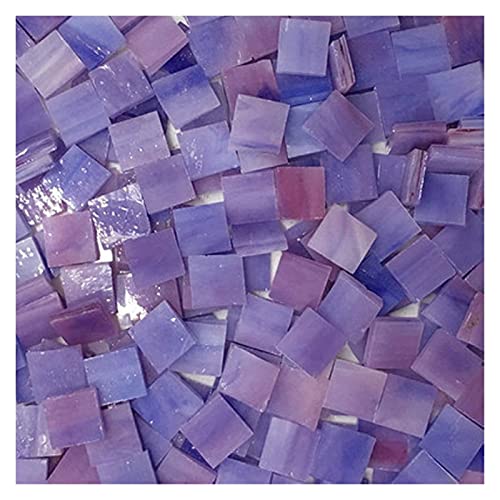 DawnDream Mosaiksteine 50g / Beutel Mischfarbe Square Klarglas Mosaikfliesen für DIY. Handwerksmosaik Machen. Mosaiksteine zum basteln (Color : Purple, Weight : 50g) von DawnDream