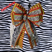 Zebra Schleife, Schwarz Weiß Rot Lime Farben, Laterne Swag, Kranz Briefkasten Topper, Türaufhänger, 6 Schwänze, 3 Bänder, Haustür, Schnell Zu von DawnsDecorItems