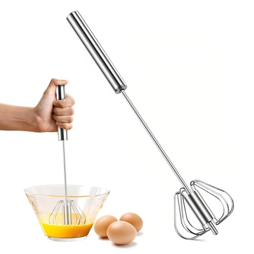 Schneebesen Klein Mini Schneebesen, Schneebesen Edelstahl, Halbautomatischer Schneebesen Whisk, Quirl Küche, Drehbarer Push Multifunktionaler Schneebesen zum Rühren, Schlagen Semi-automatic Schneebesen Klein Mini Schneebesen, Schneebesen Edelstahl, Halbautomatischer Schneebesen Whisk, Quirl Küche, Drehbarer Push Multifunktionaler Schneebesen zum Rühren, Schlagen Semi-automatic von Dawumin