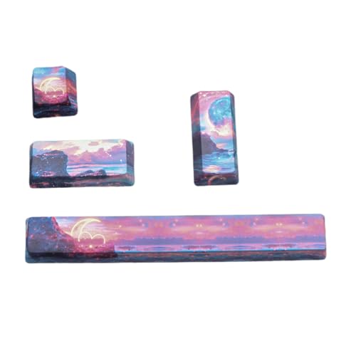 Dawutocap 4PCS OEM Height Keycaps 4Keys Eingeben Sie 6.25U SpaceBar Keycap Set Mehrfachthema Option Fade Resistant Für Anpassbare Tastaturen Für Spieler von Dawutocap