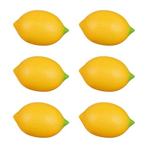 Dawutocap 6 Stück realistische künstliche Früchte Modell funktionale Verwendung Faux Früchte Dekoration für Küche Display und Zuhause von Dawutocap