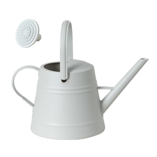 Dawutocap Bewässerungstöpfe mit ergonomischem Griff, 3,8 l Fassungsvermögen, langer kurzer Auslauf, abnehmbarer Sprinklerkopf, einfach zu transportieren, Design für den Garten von Dawutocap