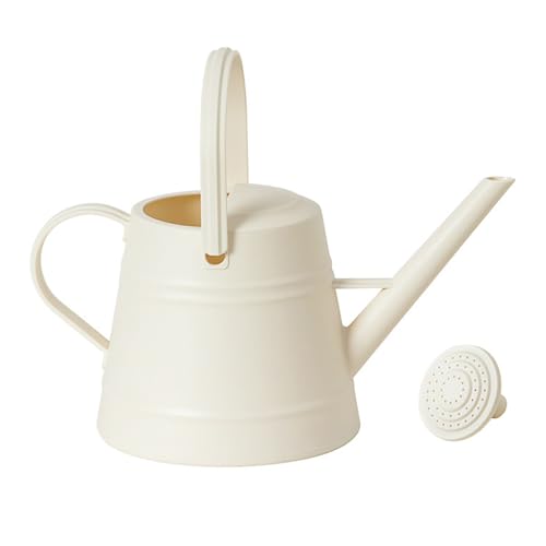 Dawutocap Bewässerungstöpfe mit ergonomischem Griff, 3,8 l Fassungsvermögen, langer kurzer Auslauf, abnehmbarer Sprinklerkopf, einfach zu transportieren, Design für den Garten von Dawutocap