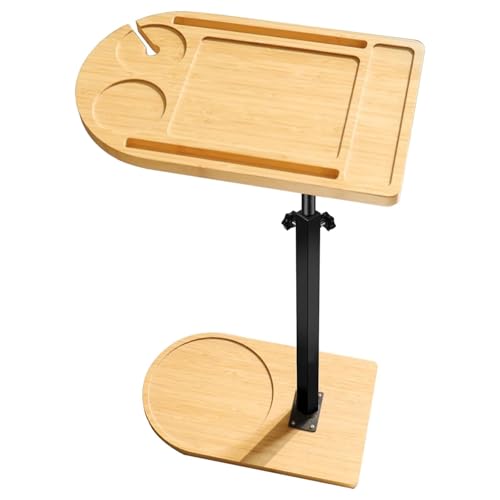 Funktionales Badewannentablett aus Holz mit 360 Grad drehbarem Design und Oberflächen, tragbarer Badewannen-Beistelltisch, rutschfester Badewannen-Organizer von Dawutocap