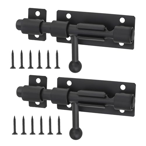 Mehrzweck-Schiebebolzen, 10,2 cm, stabile Edelstahlkonstruktion, Zubehör für Türverschlüsse, Vorhängeschlösser, Lochriegel, 2 Stück von Dawutocap