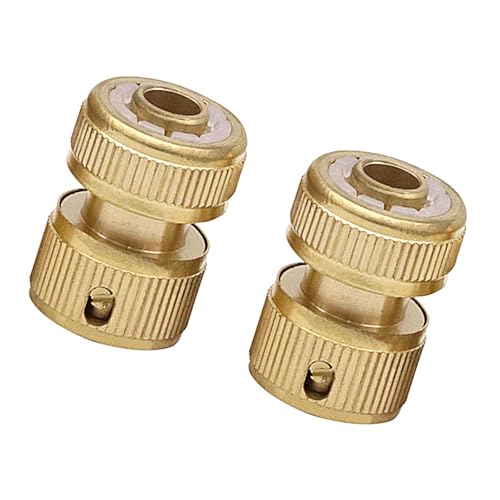 Messingschlauch-Schnellanschluss-Adapter, Kupplungen, korrosionsbeständige Konstruktion, sicherer Drehmechanismus, 2 Stück von Dawutocap