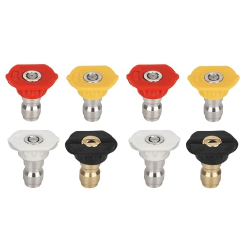 4/8 Stück Hochdruckreiniger Sprühdüse, 1/4 Zoll Schnellanschluss Düse, Sprühdüsen Spitzen Druckdüse Set Für Die Autoreinigung Und Den Garten Verwendet (8 Stück,Lochdurchmesser 2.0 MM) von Dawwoti