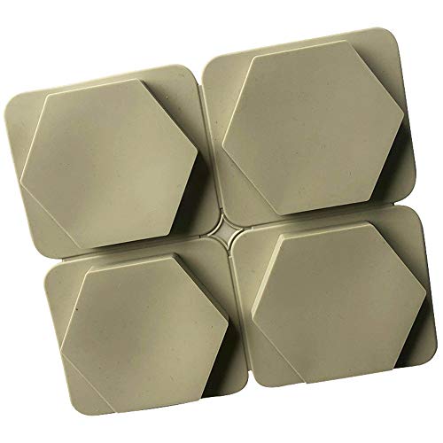 4 Hexagon Silikon Backform 3D-Törtchen Moulds Soap Partei Diy Schokolade Silikon-Kuchen-Form - Zufällige Farbe von Dawwoti