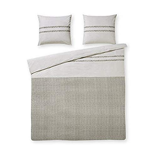 DayDream bedwear Maurits beige Bettbezüge, Baumwolle, Sand, 200 x 200/220 von DayDream bedwear