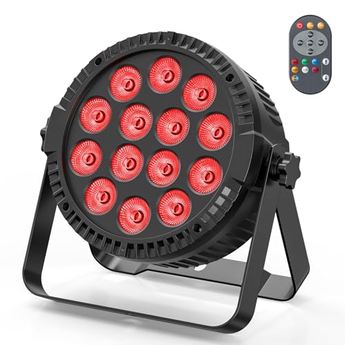 DayFlicker 14 * 6 W LED Par Licht, 4 in1 RGBW Disko Party Bühnenlicht mit Fernbedienung 4/8 CH Master-Slave Selbstfahrend Par Licht Scheinwerfer Geeignet für Festivals Club DJ Bühne Hochzeit von DayFlicker