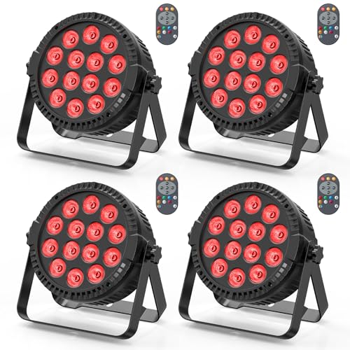DayFlicker 4PCS 14 * 6 W LED Par Licht, 4 in1 RGBW Disko Party Bühnenlicht mit Fernbedienung 4/8 CH Master-Slave Selbstfahrend Par Licht Scheinwerfer Geeignet für Festivals Club DJ Bühne Hochzeit DayFlicker 4PCS 14 * 6 W LED Par Licht, 4 in1 RGBW Disko Party Bühnenlicht mit Fernbedienung 4/8 CH Master-Slave Selbstfahrend Par Licht Scheinwerfer Geeignet für Festivals Club DJ Bühne Hochzeit von DayFlicker