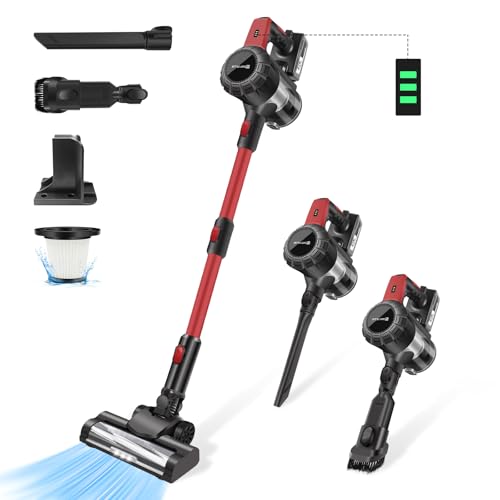 500W Akku Staubsauger mit 3.0Ah Batterie, 15000Pa/65Min, Bürstenloser Motor, Leichter, HEPA Filtern, Rotierende Bodenbürste, Staubsauger Kabellos für Hartböden Teppiche Tierhaare 500W Akku Staubsauger mit 3.0Ah Batterie, 15000Pa/65Min, Bürstenloser Motor, Leichter, HEPA Filtern, Rotierende Bodenbürste, Staubsauger Kabellos für Hartböden Teppiche Tierhaare von DayPlus