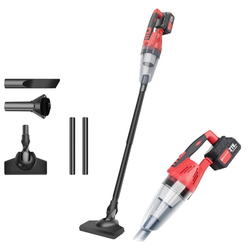 Akku Handstaubsauger Auto Staubsauger mit 2 x 2200mAh Batterie und USB Kabel, 0,6 L Staubbehälter Wiederaufladbar Handsauger für Auto, Haus, Küche, Tierhaare Akku Handstaubsauger Auto Staubsauger mit 2 x 2200mAh Batterie und USB Kabel, 0,6 L Staubbehälter Wiederaufladbar Handsauger für Auto, Haus, Küche, Tierhaare von DayPlus