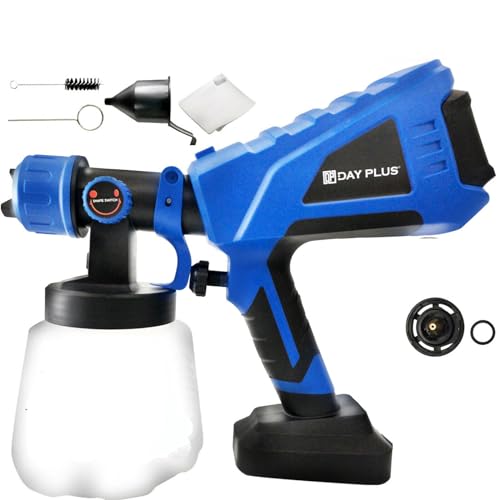 DayPlus Farbsprühsystem 550W, Elektrische Farbspritzpistole 1000 ml/min Max. für Lacke, Wandfarbe im Innen Außenbereich mit HVLP-Technologie, Handgerät aus Kunststoff und Metall, Blau DayPlus Farbsprühsystem 550W, Elektrische Farbspritzpistole 1000 ml/min Max. für Lacke, Wandfarbe im Innen Außenbereich mit HVLP-Technologie, Handgerät aus Kunststoff und Metall, Blau von DayPlus
