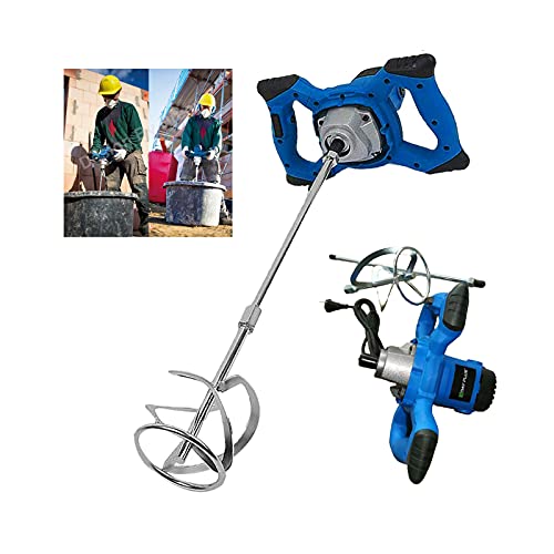 Rührwerk Farb- / Betonmischer 2600W Profi Mörtelrührer Rührgerät Zementrührer - Soft Start - mit 6-Gang Getriebe - 2m Gummikabel - inkl. Rührer 120x590mm von DayPlus