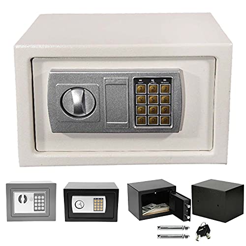 Safe Digitaler Elektronischer Tresor Sicherheitskasten Feuerfester und wasserdichter Sicherheitsschrank mit PIN-Code und Schlüssel Wandtresor Für Schmuck Bargeld, 31x20x20cm (Schwarz) von DayPlus