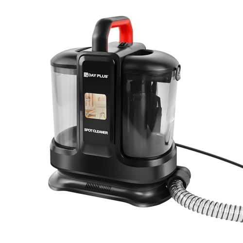 Waschsauger Teppichreiniger Fleckenreiniger für Teppich, Sofa, Polster & Auto - Polsterreiniger mit 2 Bürste, 400W Motor 13 Kpa, Doppelter Wassertank, 4.25m Kable von DayPlus