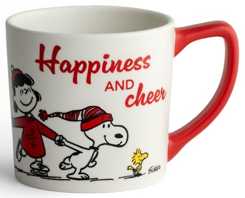 Dayspring Peanuts – Happiness And Cheer Keramikbecher, 400 ml, Rot von DaySpring