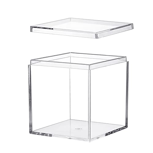 Dayaanee Quadratische Acryl-Box mit Deckel – Kunststoff-Würfelbehälter für Süßigkeiten, Pillen und kleinen Schmuck – 120 mm x 120 mm x 120 mm Dayaanee Quadratische Acryl-Box mit Deckel – Kunststoff-Würfelbehälter für Süßigkeiten, Pillen und kleinen Schmuck – 120 mm x 120 mm x 120 mm von Dayaanee