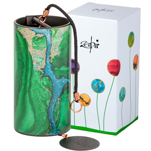 Zaphir Klangspiel Crystalide Frühling mit Geschenkverpackung | Windspiel Geschenk - Chimes für Yoga, Kinder und Meditation in Grün von DAYASA