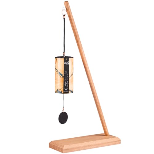 Zaphir Klangspiel Twilight Herbst mit Ständer - Klangspielständer Pisa aus Buchenholz - 55 cm Höhe für Yoga, Kinder zur Entspannung und Meditieren von DAYASA