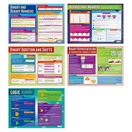 Daydream Education Poster zur Datendarstellung, laminiertes Hochglanzpapier, 850 mm x 594 mm (A1), 5 Stück von Daydream Education