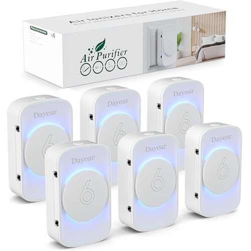 Luftreiniger, Dayear Air Purifier Ionizer Generator, Plug in Negativ Ionen Luftreiniger für Büro, Zimmer, Badezimmer, Rauch, Haustiere, Geruch,Geruch säubern/3 Led Licht Modi/6Pack Luftreiniger, Dayear Air Purifier Ionizer Generator, Plug in Negativ Ionen Luftreiniger für Büro, Zimmer, Badezimmer, Rauch, Haustiere, Geruch,Geruch säubern/3 Led Licht Modi/6Pack von Dayear