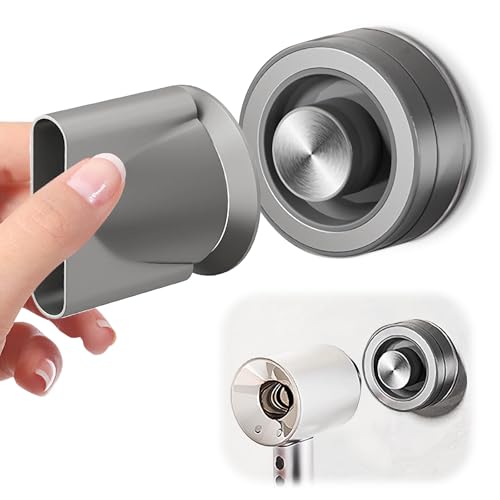 Dayinkes Magnetisch Föhn Halterung, No-Punch Haartrockner-Halterung, Tragbare Absaugung Haartrockner-Ständer, Abnehmbare Haartrockner-Wandhalterung, Für Haartrockner Mit Magnetringen von Dayinkes