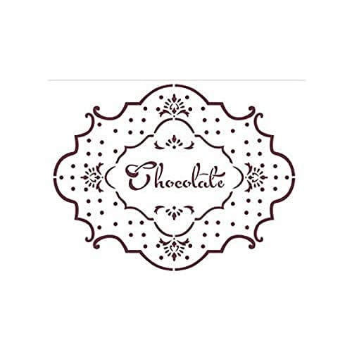 Dayka Trade Schablonen A4 "Chocolate Label", mehrfarbig, One Size von Dayka Trade