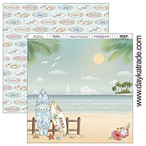 Dayka Trade Scrapbooking-Papier Dayka Ramillete Rosas 30,5 x 31,5 cm, bunt, Regular von Dayka Trade