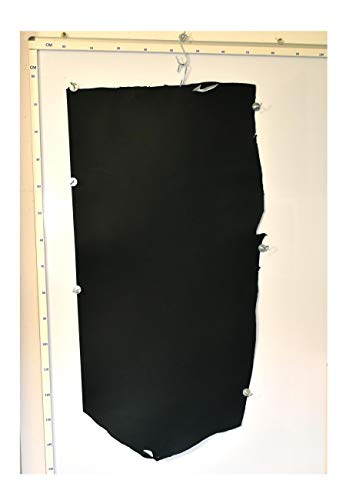 Ca. Wie in Bild Lederhaut Echtleder 1x Hälfte Croupon ca. 1 Quadrat Meter - Schwarz von DayneQ