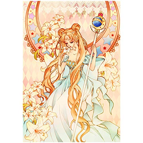 DIY 5D Diamant Malerei Kit Diamond Painting Erwachsene Kinder Sailor Moon Runder voller Bohrer 5D Diamant Painting Kristall Strass Stickerei Kreuzstich Arts Craft Home Wand Decor-30x40cm AC8642 von Dayoyo