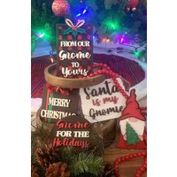 Gnome Weihnachten Tier Tablett Set Wichtel Für Die Feiertage Santa Is My Front One To Yours Geschenk von DaysofSunCreations