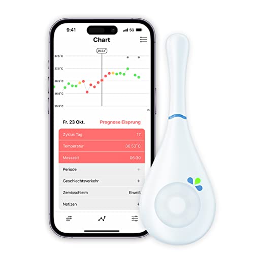 Daysy Zykluscomputer 2.0 I Hormonfrei & über 99% genau I Medizinprodukt I Eisprung Messgerät bei Kinderwunsch I Fruchtbarkeitstracker zur Zyklusbeobachtung mit App Daysy Zykluscomputer 2.0 I Hormonfrei & über 99% genau I Medizinprodukt I Eisprung Messgerät bei Kinderwunsch I Fruchtbarkeitstracker zur Zyklusbeobachtung mit App von Daysy