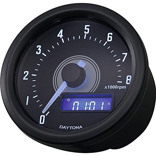 Daytona Drehzahlmesser Velona Dark 8.000U/min Vintage schwarzmatt 86864 von Daytona