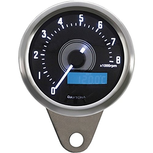 Daytona Drehzahlmesser Velona LED-Weiss 8000U/MIN schwarz 85835 Motorrad von Daytona
