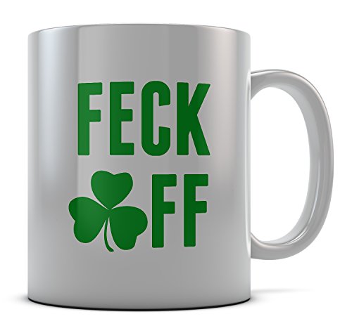 Daytripper Neuartige Tasse, englischer Schriftzug "Feck Off", irisc... von Daytripper Clothing