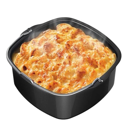 Air Fryer Kuchenform Heißluftfritteuse Form Quadratische Kuchenform Brotbackkorb Hitzebeständig Luftfritteuse Zubehör Form Für Heißluftfritteuse Backform Kuchenpfanne Brotbackkorb Kuchenfass-Fritteuse von Dayysiuy